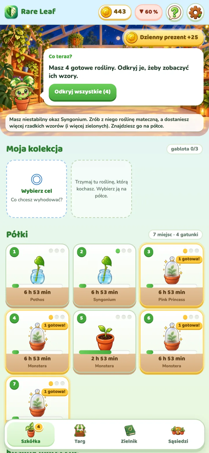 Rare Leaf Tycoon: Szklarnia nocą